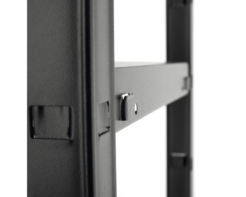 Detalii raft metalic cu mecanism de blocare