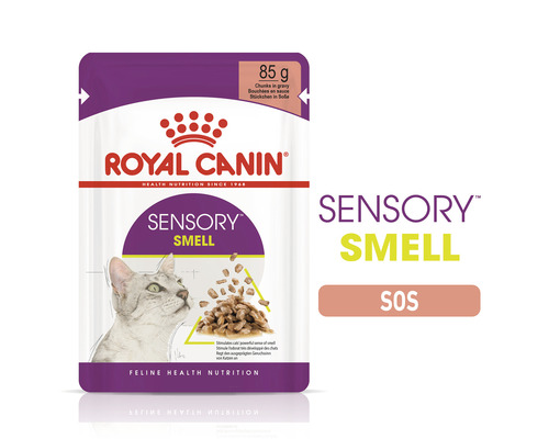 Hrană pentru pisici Royal Canin Sensory Smell în plic proaspăt de 85 de grame