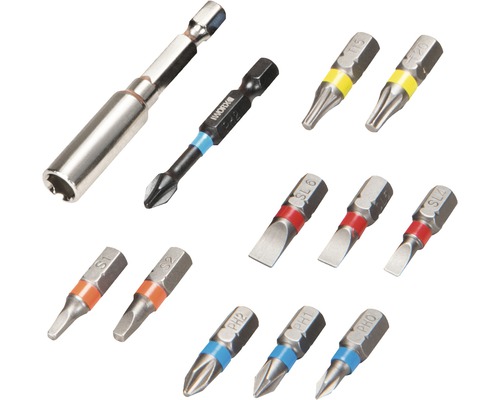 Set de biți cu suport magnetic pentru biți și diverși biți de șurubelniță