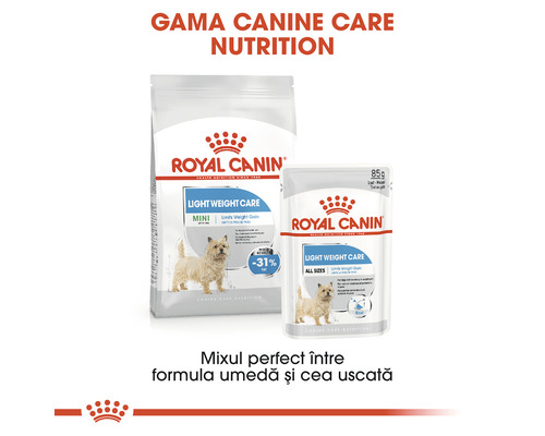Royal Canin Light Weight Care hrană pentru câini, hrană uscată și umedă