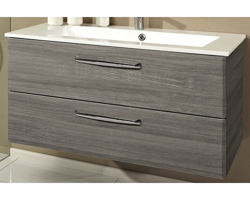 Dulap de bază pentru lavoar cu două sertare și lavoar aplicat