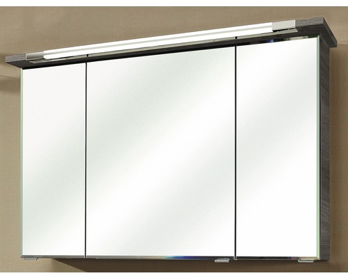 Dulap cu oglindă cu trei uși și iluminare