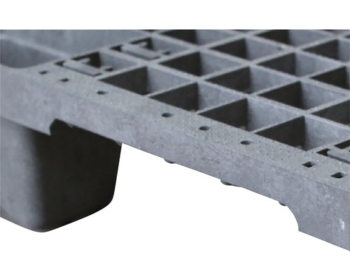 Detalii paletă din plastic cu structură de grilă