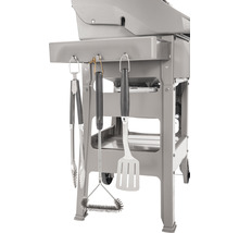 Grătar pe gaz Weber Spirit II E-310 GBS negru 3 arzătoare din oțel inoxidabil 8,79 kW suprafață de gătire 60x46 cm capabilitate iGrill incl. termometru, masă laterală rabatabilă, grătar menținere căldură, tavă de colectare grăsime, cârlige-thumb-4
