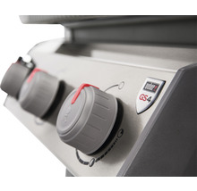 Grătar pe gaz Weber Spirit II E-310 GBS negru 3 arzătoare din oțel inoxidabil 8,79 kW suprafață de gătire 60x46 cm capabilitate iGrill incl. termometru, masă laterală rabatabilă, grătar menținere căldură, tavă de colectare grăsime, cârlige-thumb-7