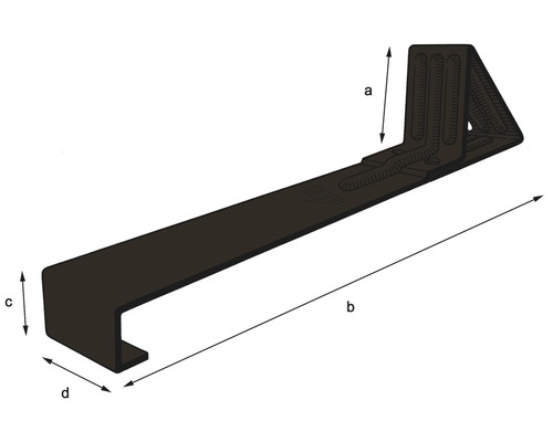 Suport de jgheab cu dimensiuni