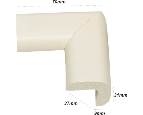 Protecție de colț din spumă cu dimensiuni