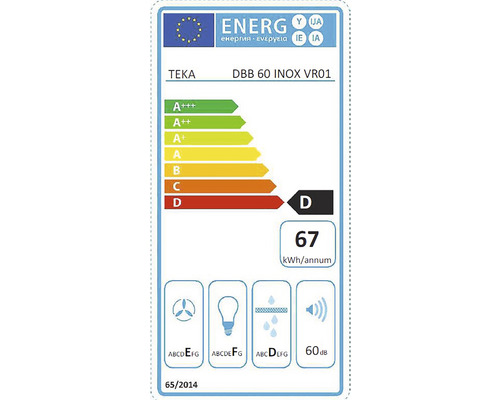 Etichetă de eficiență energetică Teka