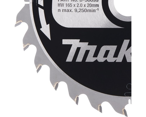 Disc de ferăstrău Makita, 165 x 2,0 x 20 milimetri