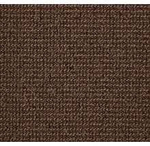 Prim-plan al unui covor maro cu structură buclată.