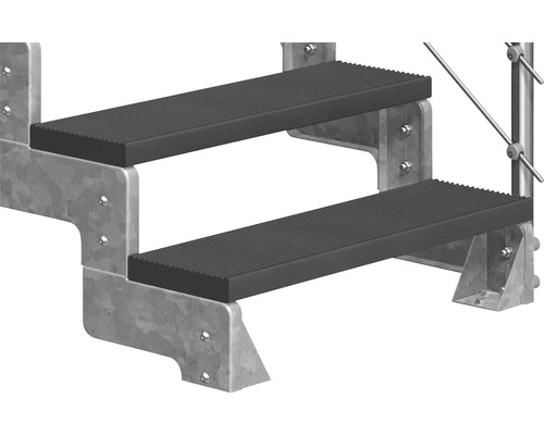 Scară cu două trepte și structură metalică