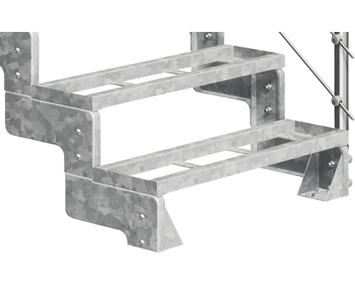 Scară metalică cu două trepte