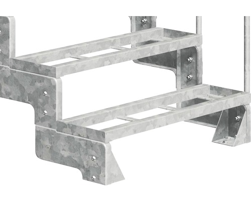Set de scări metalice cu două trepte