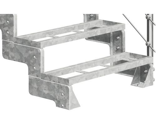 Scară metalică cu două trepte