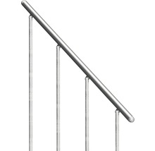 Balustradă metalică pentru scări cu trei stâlpi