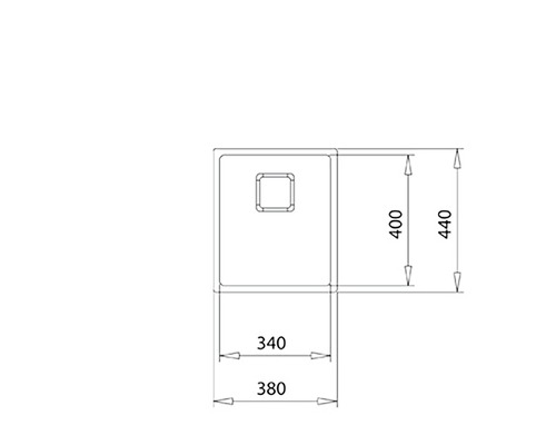 Desenul unei chiuvete cu dimensiuni