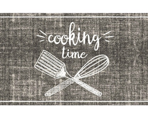 Covoraș de bucătărie cu motiv de timp de gătit, spatulă și tel