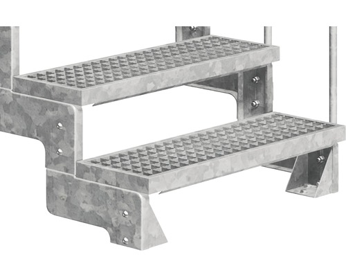 Scară metalică cu două trepte