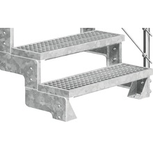 Scară metalică cu două trepte pentru exterior