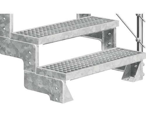 Scară metalică cu două trepte pentru exterior
