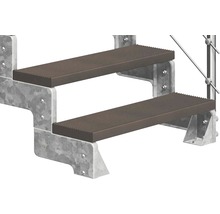 Scară cu două trepte și structură metalică
