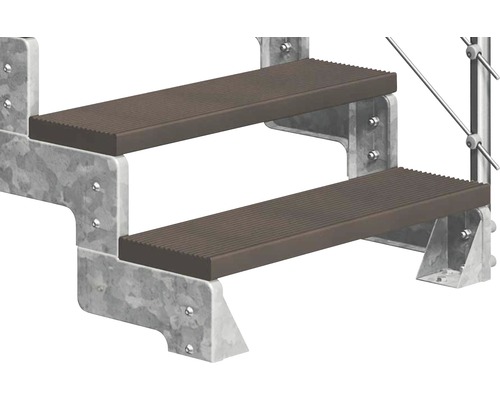 Scară cu două trepte și structură metalică