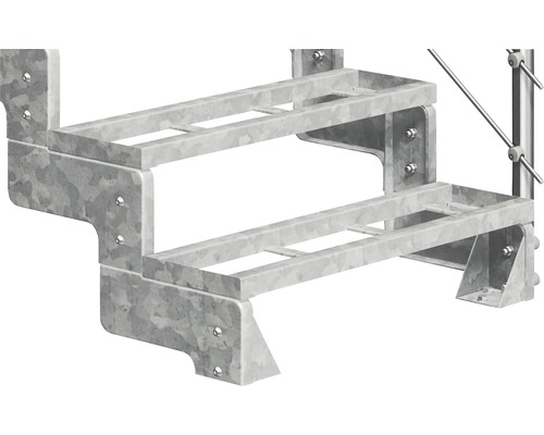 Scară metalică cu două trepte