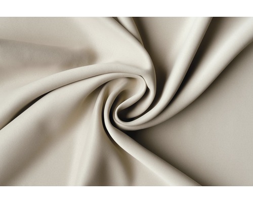 Material bej pentru perdele cu pliuri