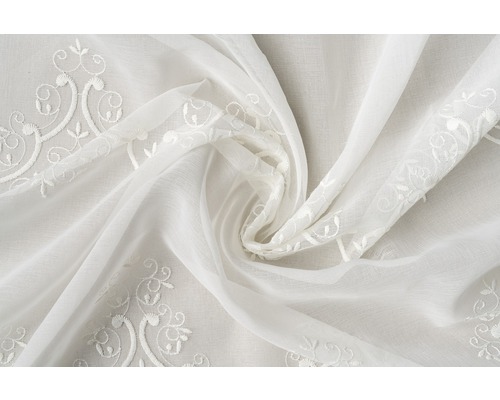 Material cortină cu broderie florală