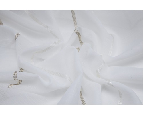 Țesătură albă pentru perdele cu model în dungi