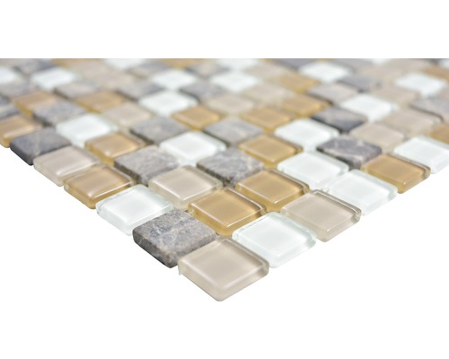 Placă de mozaic din sticlă și piatră