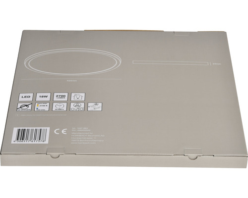 Ambalaj lampă LED cu putere de 18 wați și flux luminos de 2700 lumeni