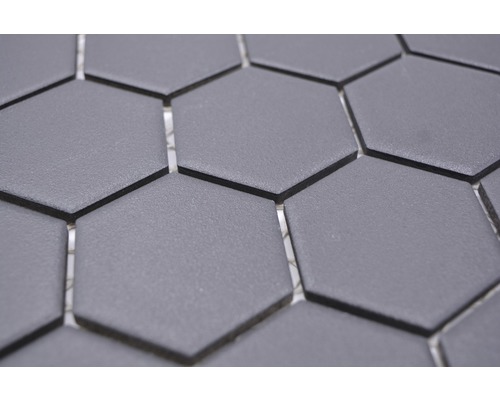 Qi10MAX9°　ARCHELON Black Out　50X Mozaic piscină HX AT59 hexagon uni negru 32,5x28,1 cm | HORNBACH