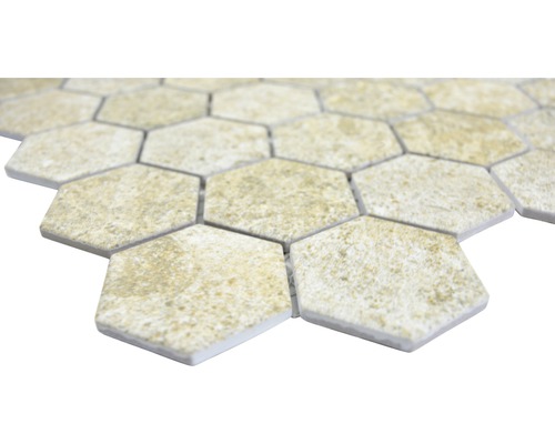Detalii plăci hexagonale din gresie porțelanată