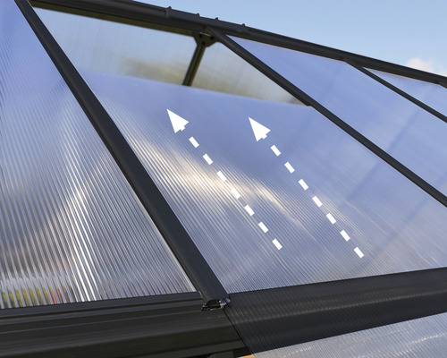 Imagine detaliată a drenajului unei structuri de seră