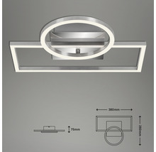 Lumină de plafon cu formă dreptunghiulară și circulară