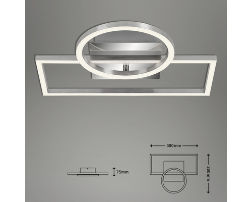 Lumină de plafon cu formă dreptunghiulară și circulară