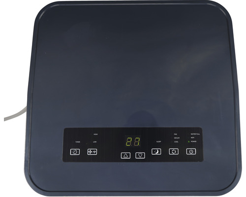 Vedere de sus a unui aparat de aer condiționat cu afișaj digital și comenzi