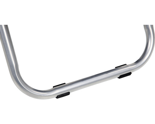 Prim-plan al unui cadru metalic cu opritoare de cauciuc