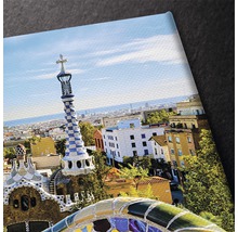Imprimeu pe pânză cu vedere asupra orașului Barcelona