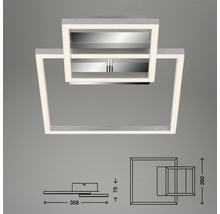 Plafonieră cu LED integrat Frames 19,6W 1500 lumeni, cu pătrate, crom/aluminiu-thumb-3
