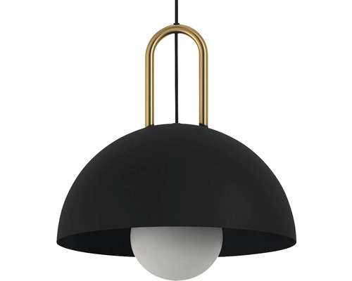 Lămpi suspendate cu abajur emisferic și bec rotund