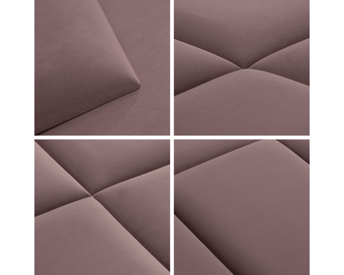 Prim-plan cu panouri de perete tapițate cu model matlasat