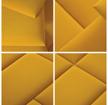 Panou decorativ tapițat Mat Velvet galben 30x60 cm