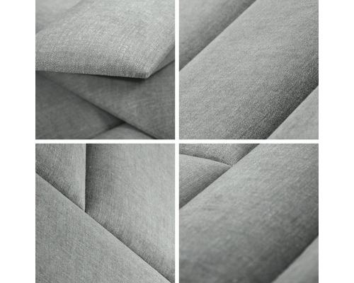 Prim-plan cu panouri acustice cu acoperire din material textil