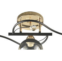 Lustră vintage Theme E27 max. 3x11W, auriu/negru