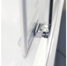 Cabină de duș pătrată Sanotechnik Elite E80SC 80 x 80 x 195 cm sistem Soft Close sticlă transparentă profil crom-thumb-12