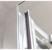 Cabină de duș pătrată Sanotechnik Elite E80SC 80 x 80 x 195 cm sistem Soft Close sticlă transparentă profil crom-thumb-6