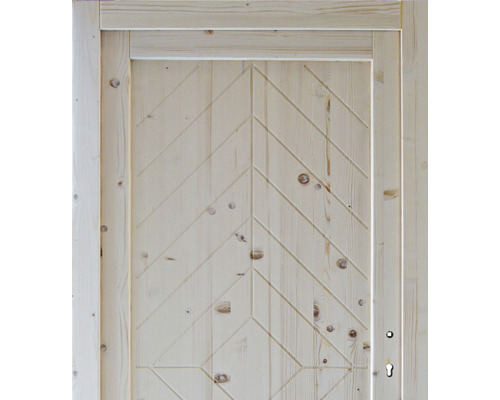 Ușă din lemn cu model herringbone