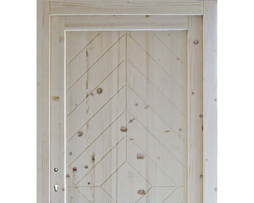 Ușă din lemn cu model herringbone
